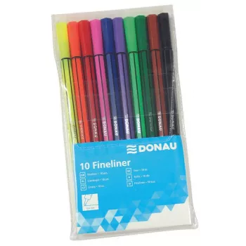 Donau Elektronik 10 DONAU Fineliners couleurs assorties 0,4 mm