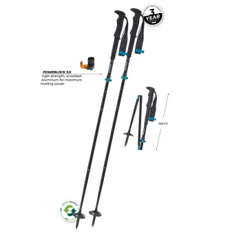 Bâtons de trekking Komperdell Fx Lite Compact, bleu