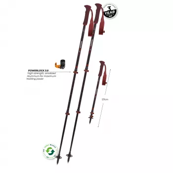 Bâtons de trekking Komperdell Carbon EVO Zero Compact - Malbec