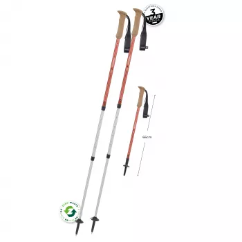 Bâtons de trekking Komperdell Highlander Zero - Burnt Orange (paire)