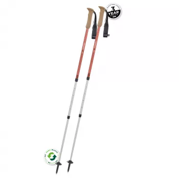 Bâtons de trekking Komperdell Highlander Zero - Burnt Orange (paire)