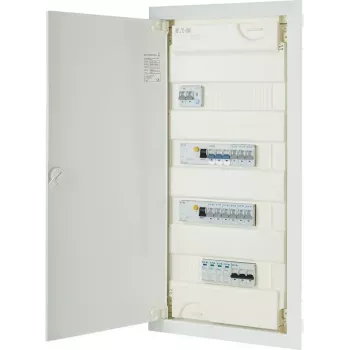 Petit tableau de distribution encastré Eaton KLV-PW-48-2PXL-2PXF-9PLI-1AFDD 4 rangées avec AFDD (194711-B)