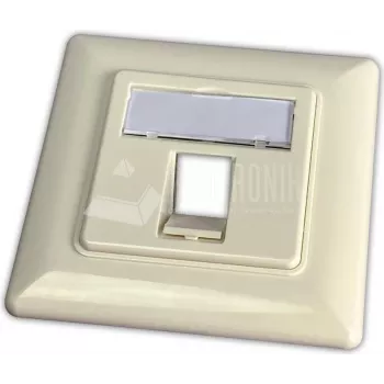 Boîtier encastré Wirewin pour 1 module Keystone, encastré, compatible avec les programmes d'interrupteurs, RAL9010 blanc pur (WKS OUTLET 1)
