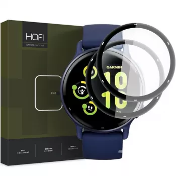 Protection d'écran HOFI Hybrid Pro+ lot de 2 pour Garmin Vivoactive 5 - noire