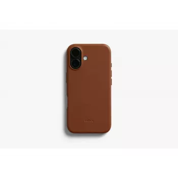 Coque en cuir Bellroy pour iPhone 16, marron