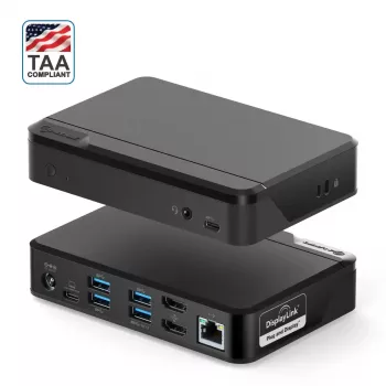 Station d'accueil ALOGIC Universal Twin HD - USB-C et USB-A - noire