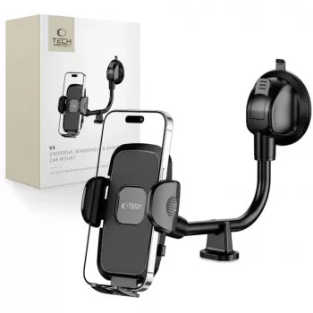 Support de voiture universel à bras long pour pare-brise et tableau de bord TECH-PROTECT V3 noir