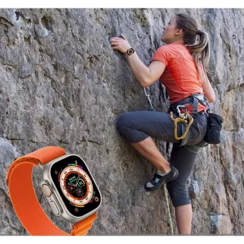 Bracelet Sport Loop Nylon Pro Tech-Protect pour Apple Watch 4 / 5 / 6 / 7 / 8 / SE / Ultra (42 / 44 / 45 / 49 mm) orange