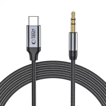 TECH-PROTECT ULTRABOOST Câble audio USB-C vers mini-jack 3,5 mm 100 cm Noir