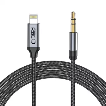 TECH-PROTECT UltraBoost Câble Lightning vers mini-jack AUX 3,5 mm 100 cm Noir