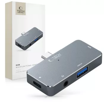 TECH-PROTECT V6-HUB Adaptateur 4en1 Gris