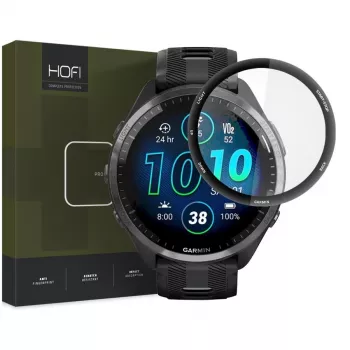 HOFI Hybrid Pro+ Protecteur d'écran en verre hybride pour Garmin Forerunner 965 - Noir