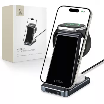 Tech-Protect QI15W-A26 station de charge sans fil 3IN1 noire