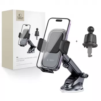 Support de voiture universel pour tableau de bord et grille d'aération TECH-PROTECT V6 noir