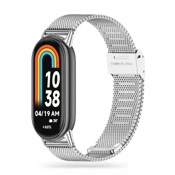 TECH-PROTECT Milanese Bracelet pour Xiaomi Smart Band 8 / 9 / NFC - Argent