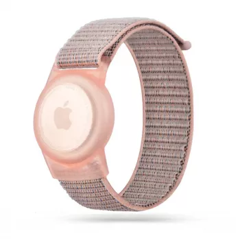 TECH-PROTECT Nylon pour enfants Apple AirTag rose
