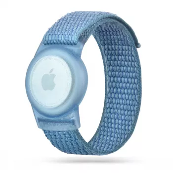 Tech-Protect Nylon pour enfants Apple AirTag bleu