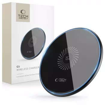 TECH-PROTECT QI15W-C1 chargeur sans fil 15W noir