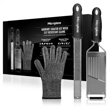 Microplane Gourmet set de râpes + gant de protection