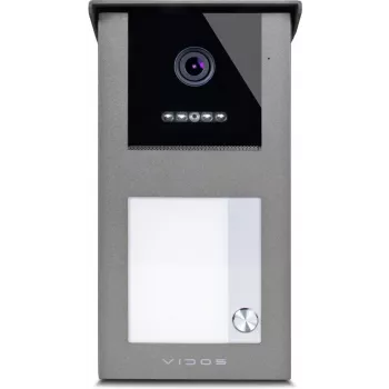 VIDOS IPX S101-1 Platine extérieure avec lecteur RFID, caméra 2MP, PoE, noir