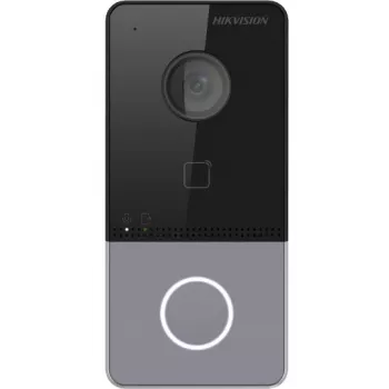 Hikvision DS-KV6113-PE1(C) Interphone vidéo avec caméra 2 MP, PoE, lecteur de cartes Mifare, IP65, IK08, noir