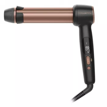 Rowenta CF4620E0 Twist Curl Fer à boucler - Céramique, soin ionique, 27/32/38 mm, écran LCD, 86 W, Noir/Cuivre