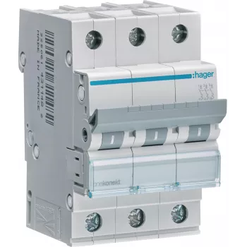 Hager MBN325E disjoncteur 6kA, courbe B, 25A, 3 pôles