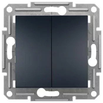 Schneider Asfora mécanisme double interrupteur va-et-vient anthracite EPH0600371