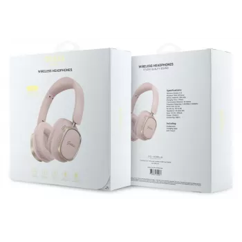 Guess Casque Bluetooth supra-auriculaire ENCRectangle Metal Script Rose