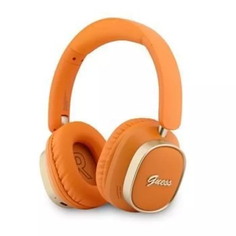 Casque Bluetooth supra-auriculaire Guess Rectangle Metal Script orange