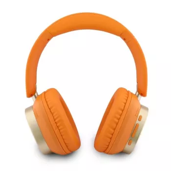 Casque Bluetooth supra-auriculaire Guess Rectangle Metal Script orange