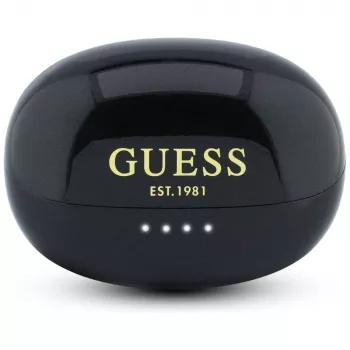 Guess Casque Bluetooth stéréo à conduction osseuse finition métallique pièces électroplaquées logo classique Noir