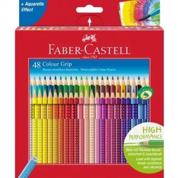 Crayons de couleur Faber-Castell Colour Grip, 48 pièces, multicolore
