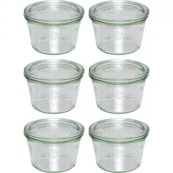 WECK Pot à couvercle 370ml Lot de 6
