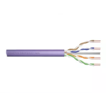 Câble d'installation DIGITUS Cat.6 U/UTP B2ca, AWG23/1, LSOH, 500 m, violet, bobine