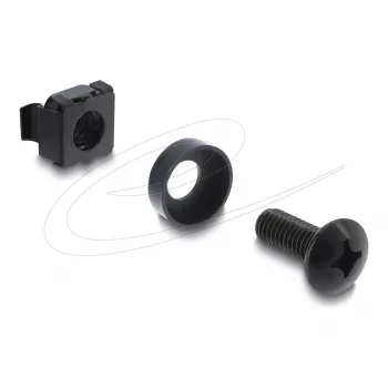 DELOCK kit de montage en rack pour 10 pouces et 19 pouces 100 pièces noir