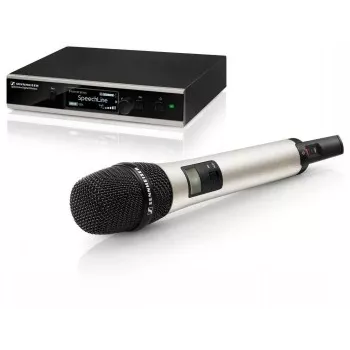 Ensemble vocal SENNHEISER SL Handheld Set DW-3-EU R, comprenant émetteur portable + MME 865-1, récepteur stationnaire et bloc d'alimentation, GA 4, numérique, 1,9 GHz
