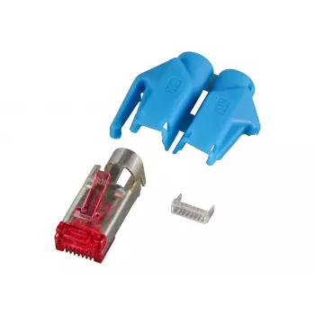 EFB connecteur RJ45 Hirose STP, TM21 bleu, Cat.6, 100 pièces