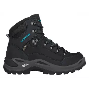 LOWA Renegade GTX Mid Ws chaussures de randonnée - femme - Black/Turquoise