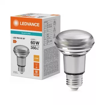 OSRAM LED STAR R63 lampe réflecteur 4,8W 827 E27 350lm 2700K blanc chaud