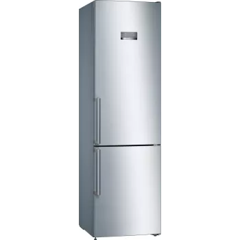 Bosch KGN397LEQ réfrigérateur-congélateur pose libre avec NoFrost, VitaFresh, 363L, aspect inox, classe énergétique E