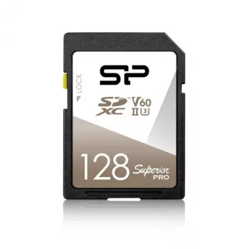 Carte mémoire Silicon Power Superior Pro 128 Go SDXC UHS-II U3 V60 (SP128GBSDXJV6V10)