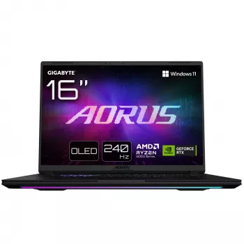 GIGABYTE AORUS MASTER 16 8XJJ4DEE64SP - écran 16 pouces QHD OLED 240 Hz, AMD Ryzen 9 8940HX, 32 Go RAM, 1 To SSD, NVIDIA GeForce RTX 5070 Ti, Windows 11 Pro