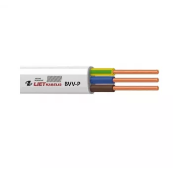 Câble d'alimentation plat PVC BVV-P 2x1,0 mm² blanc 100m
