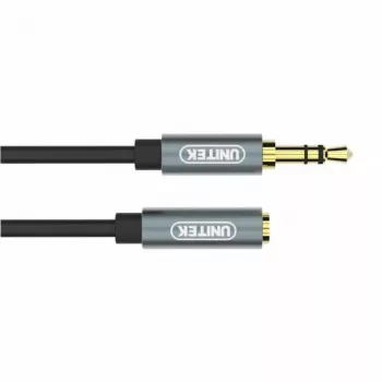 UNITEK Câble d'extension audio 3,5 mm 1 m - mâle vers femelle, plaqué or, noir