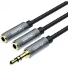 UNITEK Y-C956ABK Câble adaptateur répartiteur audio mini-jack 3,5 mm mâle vers 2x 3,5 mm femelle - noir