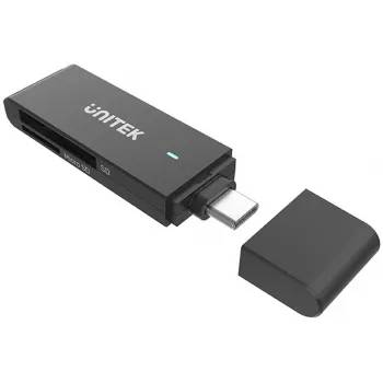 Lecteur de cartes SD et microSD USB-C UNITEK (Y-9328) - Space Grey