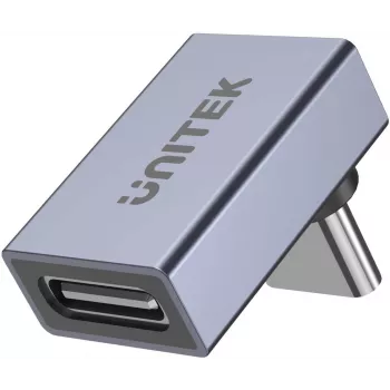 Adaptateur coudé à 90 degrés USB-C vers USB-C UNITEK 40 Gbit/s 240 W Space Gray