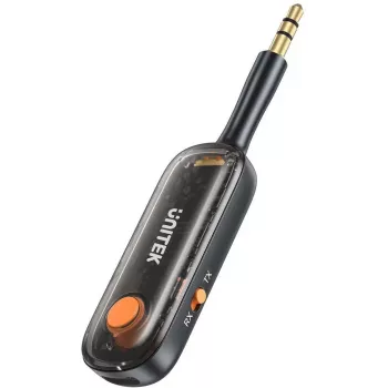 UNITEK Adaptateur Bluetooth 5.3 2-en-1 émetteur/récepteur audio portée 10 m noir
