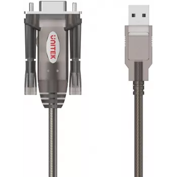 UNITEK Câble convertisseur USB-A vers RS232 série, DB9 mâle, 1,5 m, noir